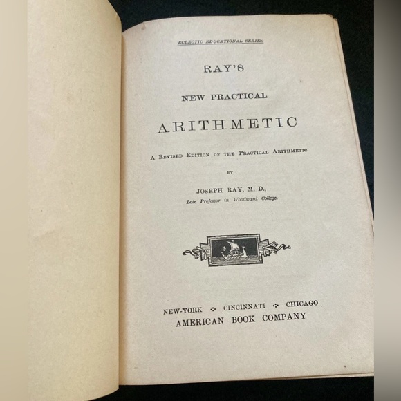 Antique Ray’s Rudiments of Arithmetic book. Over 150 years old!! Amazing! - Picture 4 of 13